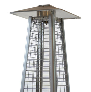 RADtec 89" Tower Flame Propane Patio Heater - Dark Brown Wicker (41,000 BTU) - Majestic Patio