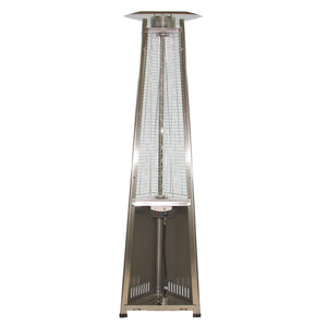 RADtec 93" Pyramid Flame Natural Gas Patio Heater - Stainless Steel Finish (41,000 BTU) - Majestic Patio