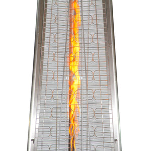 RADtec 93" Pyramid Flame Natural Gas Patio Heater - Stainless Steel Finish (41,000 BTU) - Majestic Patio