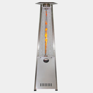 RADtec 93" Pyramid Flame Natural Gas Patio Heater - Stainless Steel Finish (41,000 BTU) - Majestic Patio