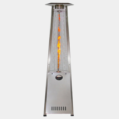 RADtec 93" Pyramid Flame Natural Gas Patio Heater - Stainless Steel Finish (41,000 BTU) - Majestic Patio