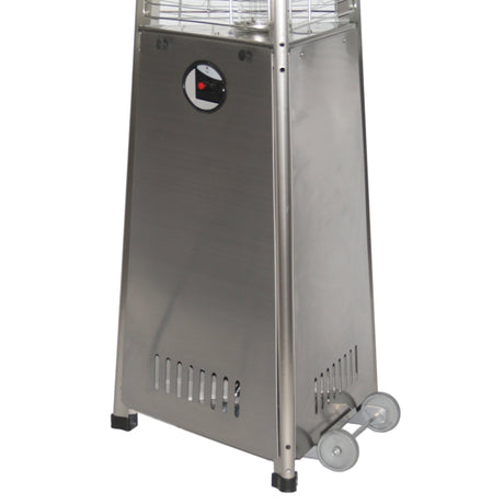 RADtec 93" Pyramid Flame Natural Gas Patio Heater - Stainless Steel Finish (41,000 BTU) - Majestic Patio