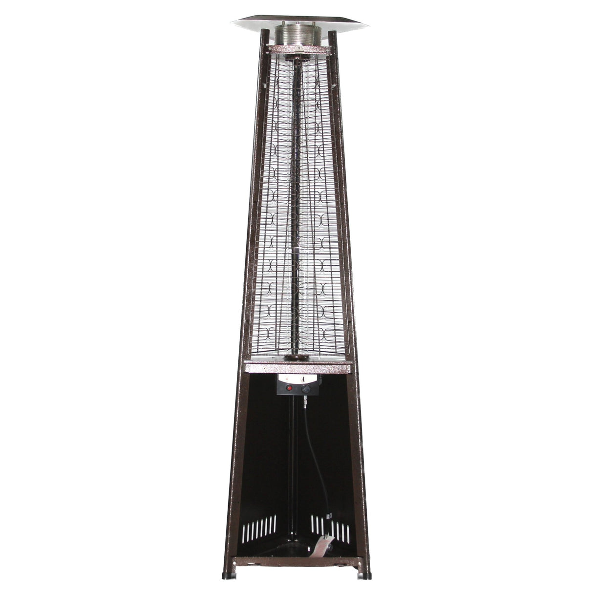 RADtec 93" Pyramid Flame Propane Patio Heater - Antique Bronze Finish (41,000 BTU) - Majestic Patio