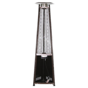 RADtec 93" Pyramid Flame Propane Patio Heater - Antique Bronze Finish (41,000 BTU) - Majestic Patio