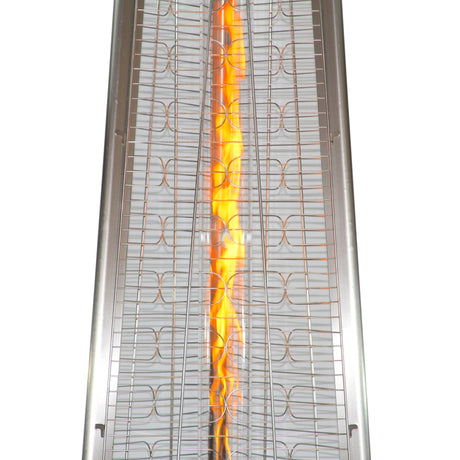 RADtec 93" Pyramid Flame Propane Patio Heater - Stainless Steel Finish (41,000 BTU) - Majestic Patio