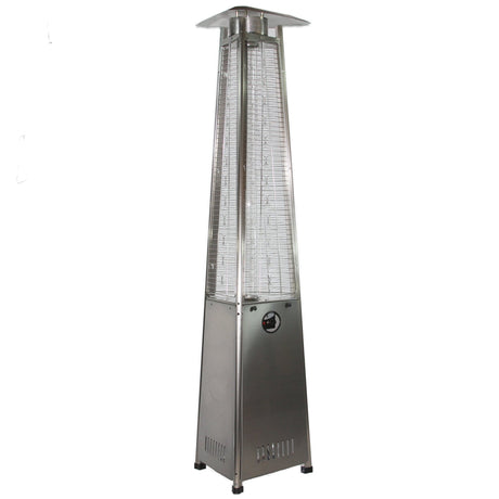 RADtec 93" Pyramid Flame Propane Patio Heater - Stainless Steel Finish (41,000 BTU) - Majestic Patio