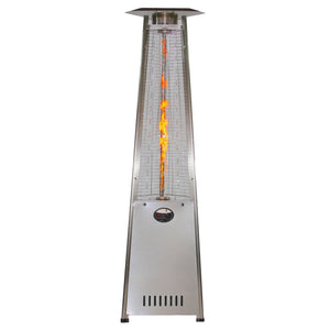 RADtec 93" Pyramid Flame Propane Patio Heater - Stainless Steel Finish (41,000 BTU) - Majestic Patio