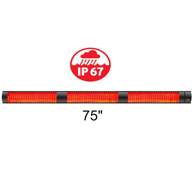 RADtec T6000/18R - 75" Weatherproof Electric Patio Heater (6000W/220V) - Majestic Patio