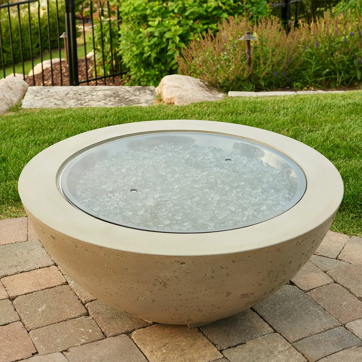 Round Glass Burner Cover - Majestic Patio