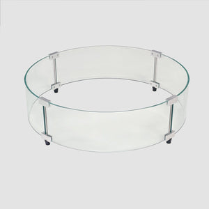 Round Glass Wind Guard - Majestic Patio