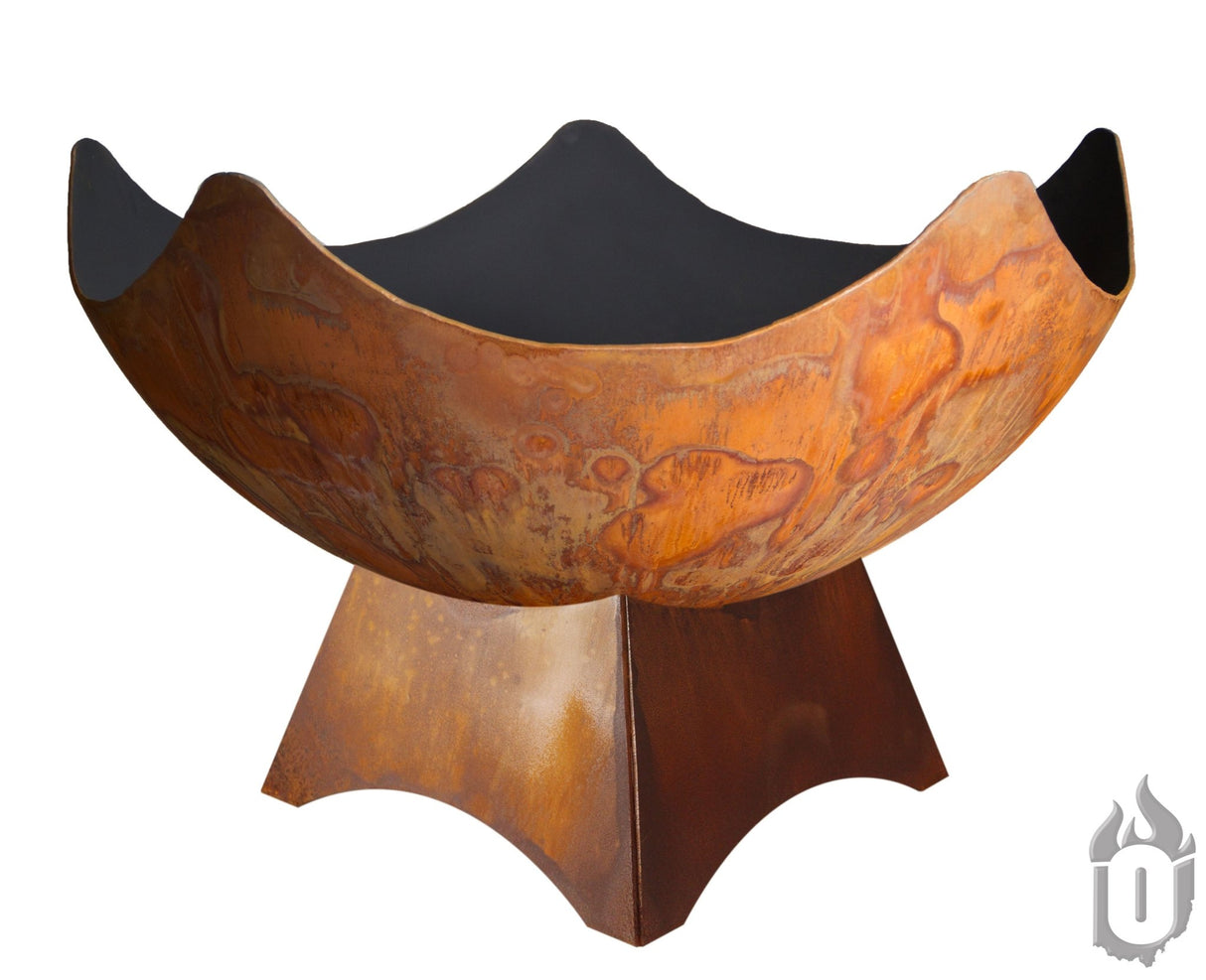 "Stellar" Artisan Fire Bowl with Standard Base (Made In USA) - Majestic Patio