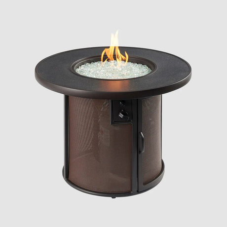 Stonefire Round Gas Fire Pit Table - Majestic Patio