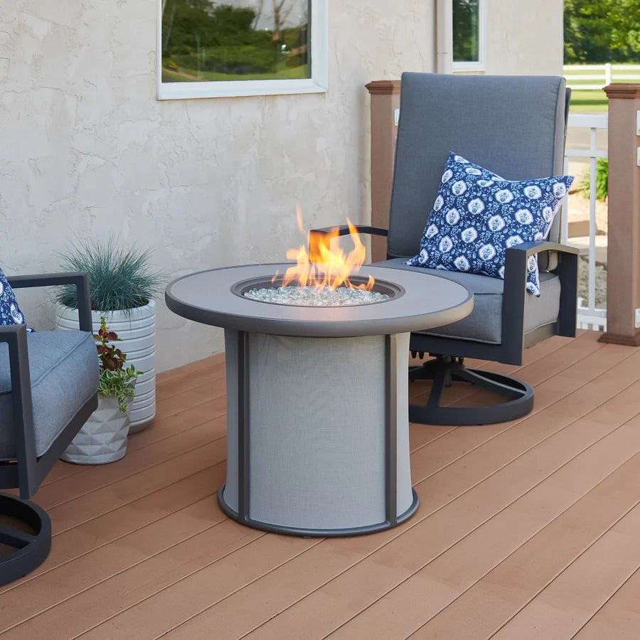 Stonefire Round Gas Fire Pit Table - Majestic Patio