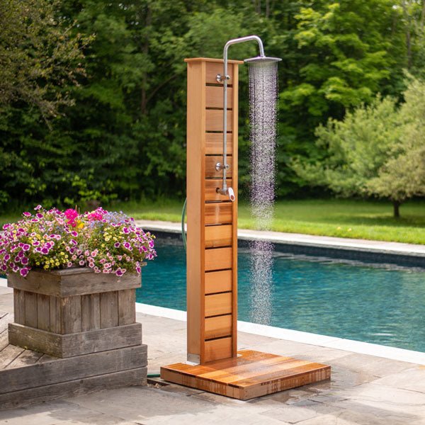 Sunlight Outdoor Shower - Clear Red Cedar - Majestic Patio