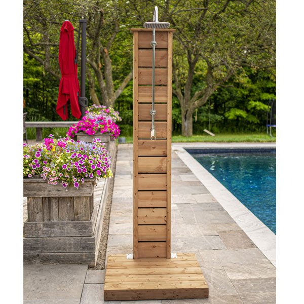 Sunlight Outdoor Shower - Knotty Red Cedar - Majestic Patio