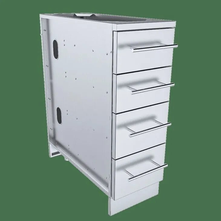 Sunstone 12″ 4 Multi Drawer Storage Base Cabinet – SBC12SMD - Majestic Patio