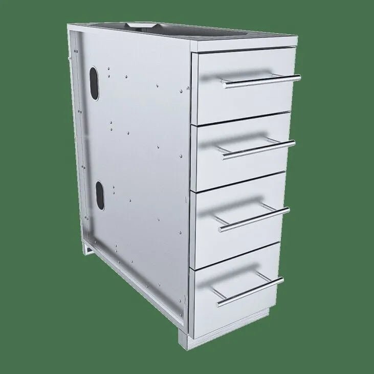 Sunstone 12″ 4 Multi Drawer Storage Base Cabinet – SBC12SMD - Majestic Patio