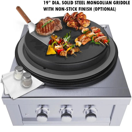 Sunstone 24” Power Cirque “Solid Steel Griddle” – SUN24PCB-GD - Majestic Patio