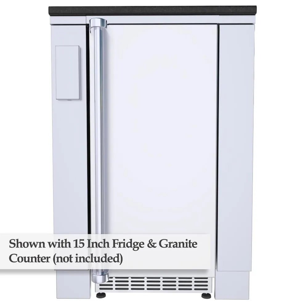 Sunstone 24″ Sunstone Appliance Cabinet for up to 15″ wide Fridge – SAC24APC - Majestic Patio