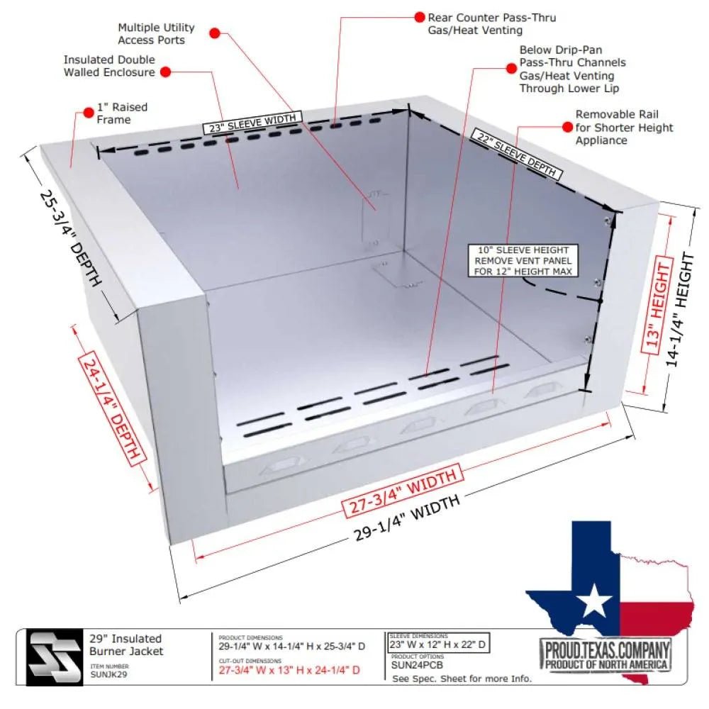 Sunstone 29″ Sunstone Universal Appliance Jacket – SUNJK29 - Majestic Patio