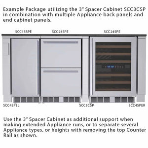 Sunstone 3” Appliance Spacer Cabinet – SCC3CSP - Majestic Patio