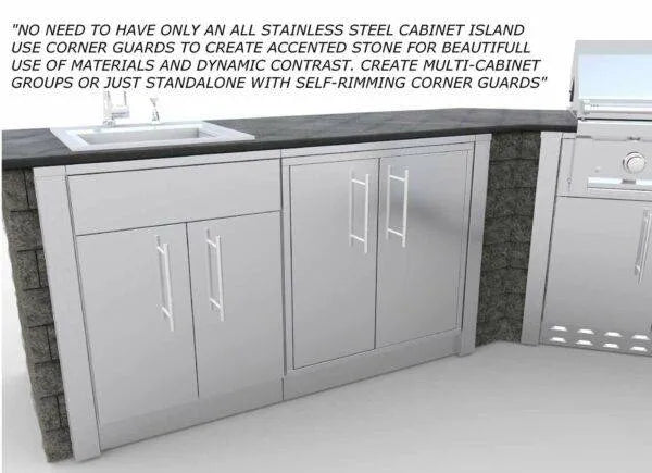 Sunstone 3″ End Corner Guard Panel for Left Side of Base Cabinets – SCC3ENDSPL - Majestic Patio