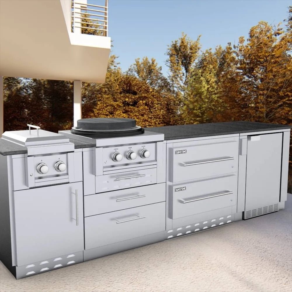 Sunstone 34″ Sunstone Double Warming Drawer Cabinet – SAC34DWC - Majestic Patio