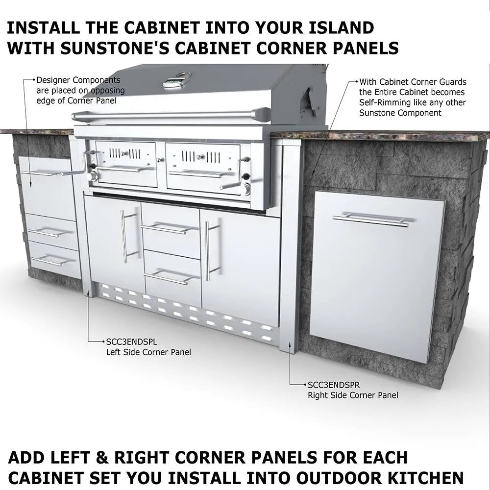 Sunstone 46″ Sunstone Charcoal Grill Base Cabinet – SAC46CGDC - Majestic Patio