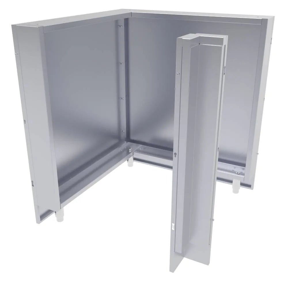 Sunstone 90 Degree 31” X 31” Component Cabinet Back Panel Package – SCC31BP90 & SCC3SP90 - Majestic Patio