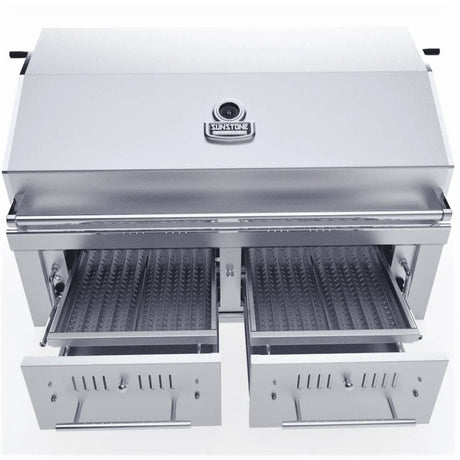 Sunstone Series 42″ Gas Hybrid Dual Zone Charcoal/Wood Burning Grill – EMCHDZ42 - Majestic Patio