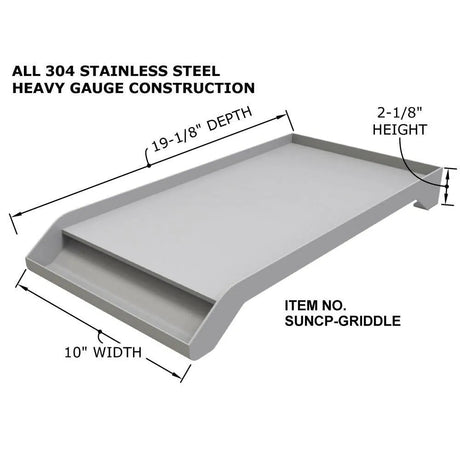 Sunstone Solid Steel Powder Coated Griddle – SUNCP-GRIDDLE - Majestic Patio