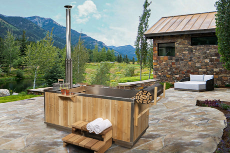 The Starlight Wood Burning Hot Tub - Majestic Patio