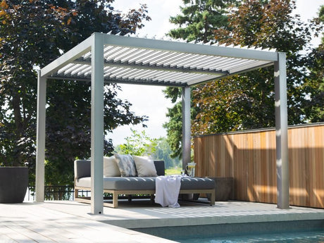 Vikos 10 x10 Aluminum stand alone Pergola - Majestic Patio