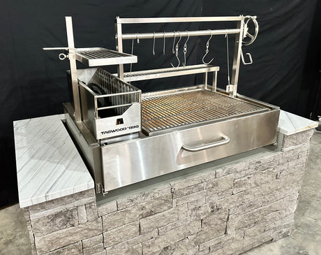 Xl Built-in Santa Maria Argentine Wood Fire & Charcoal Gaucho Grill - Majestic Patio