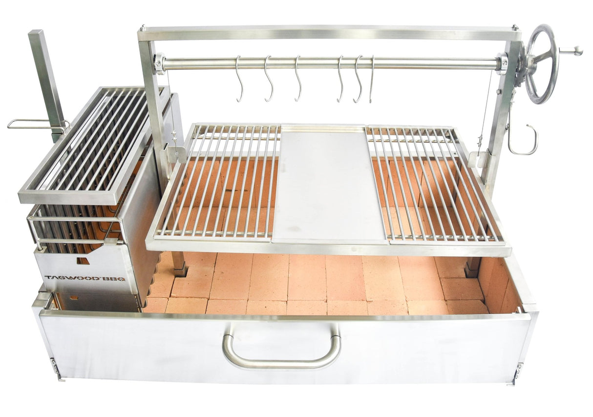 Xl Built-in Santa Maria Argentine Wood Fire & Charcoal Gaucho Grill - Majestic Patio