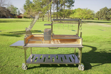 Xl Freestanding Argentine Santa Maria Wood Fire & Charcoal Gaucho Grill - Majestic Patio